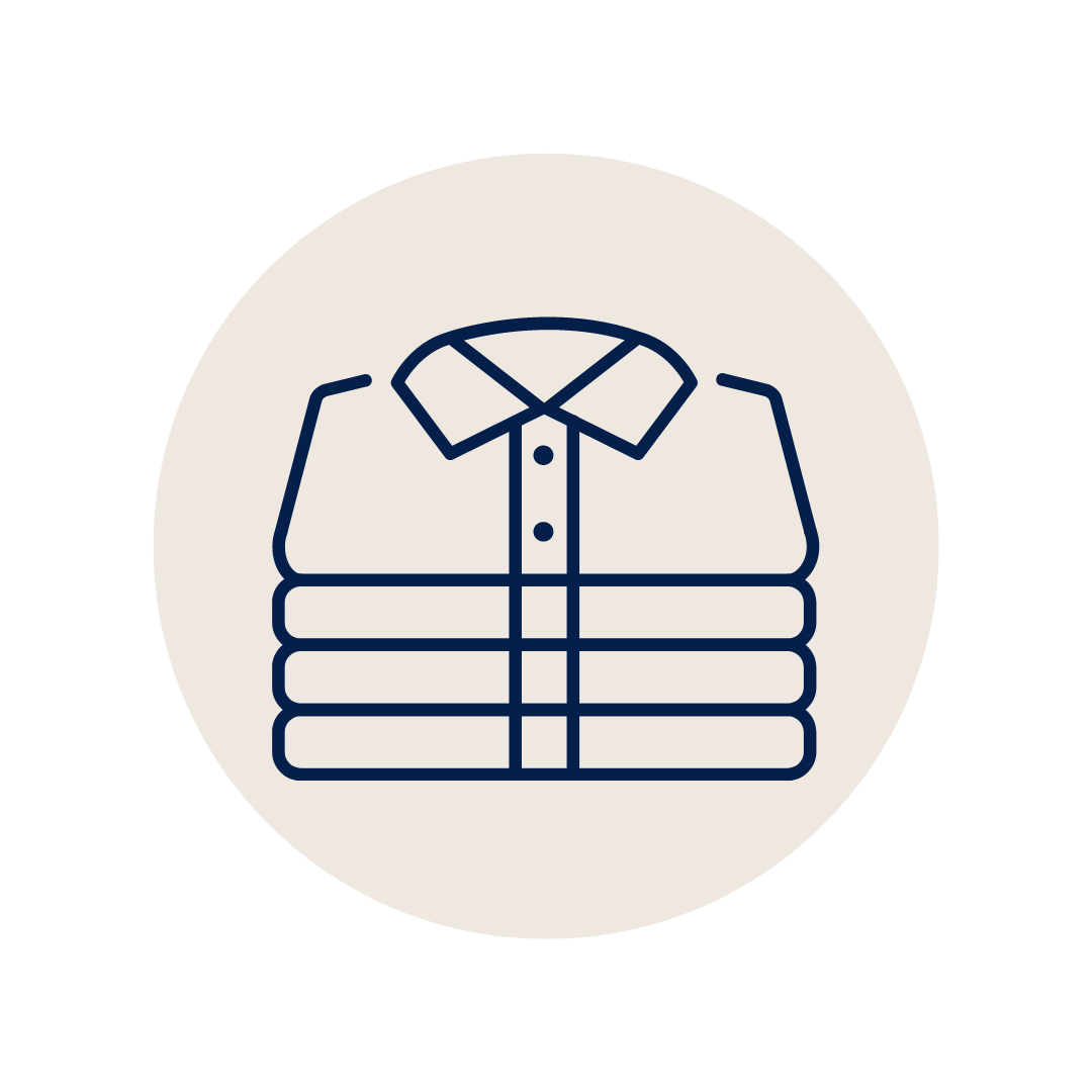 Folded shirts icon