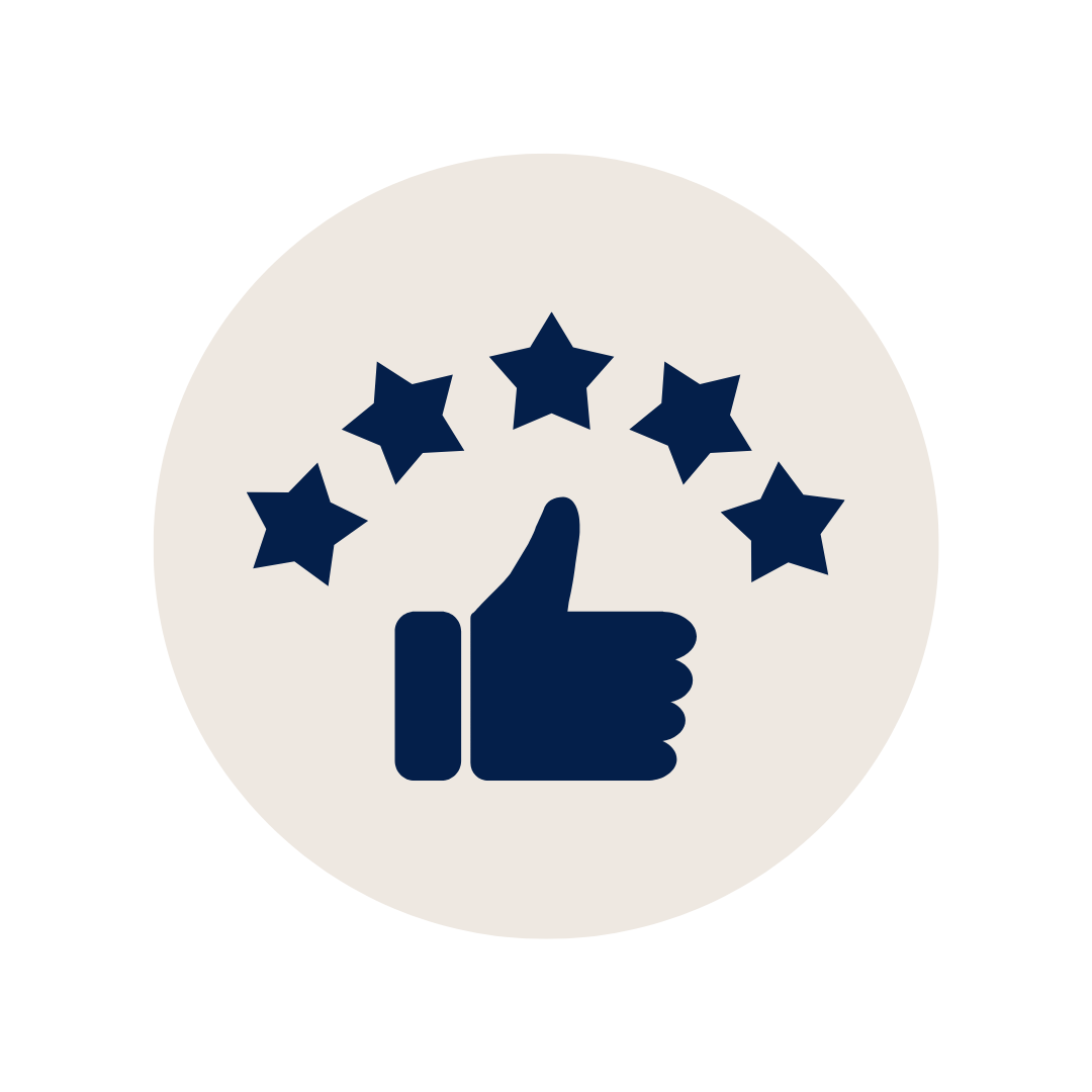 5 stars thumb up icon